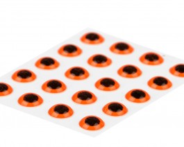 3D Epoxy Eyes, Fluo Orange, 4 mm